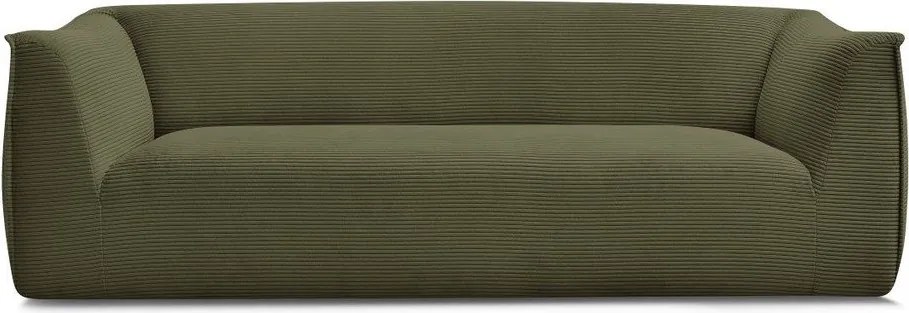Zöld kordbársony kanapé 242 cm Giorgia – Bobochic Paris
