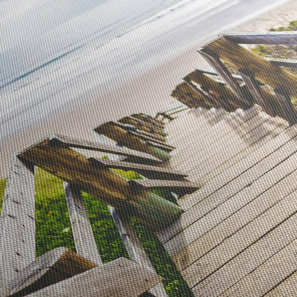 Kép - Bejárat a strandra (órával) (90x30 cm)