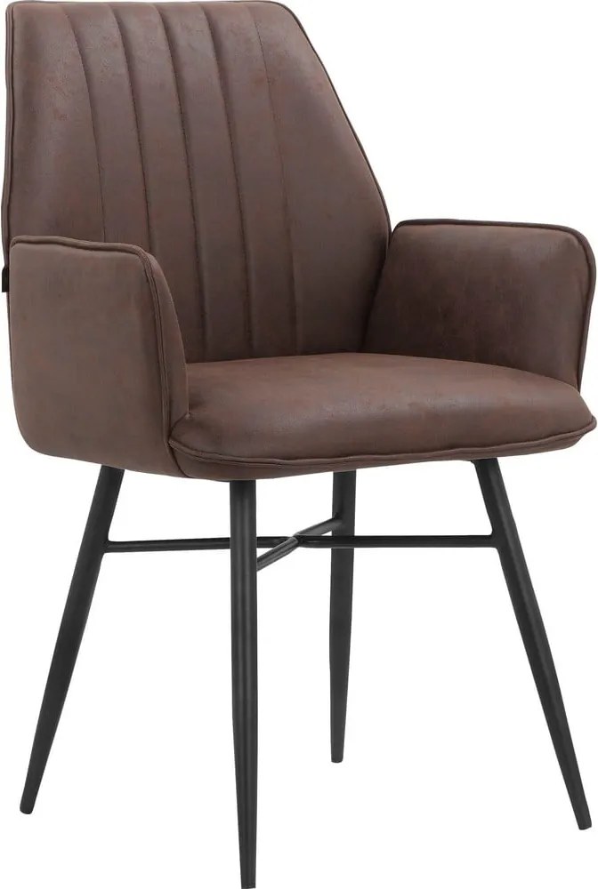 Barna kárpitozott étkezőfotel szett 2 db-os Anzo – Støraa