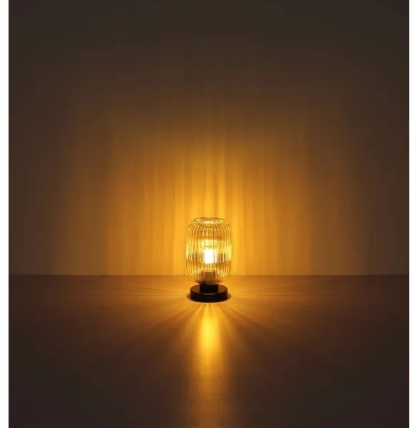 Globo 15469TA - Asztali lámpa NORMY 1xE27/40W/230V barna