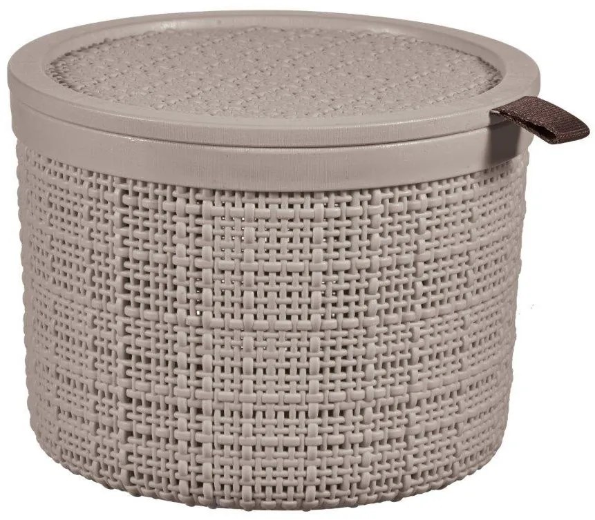 Curver Jute kerek tárolódoboz 2L taupe