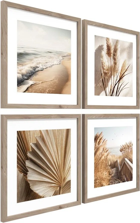 Nyomtatott keretezett kép szett 4 db-os 30x30 cm Boho Dreams – Styler