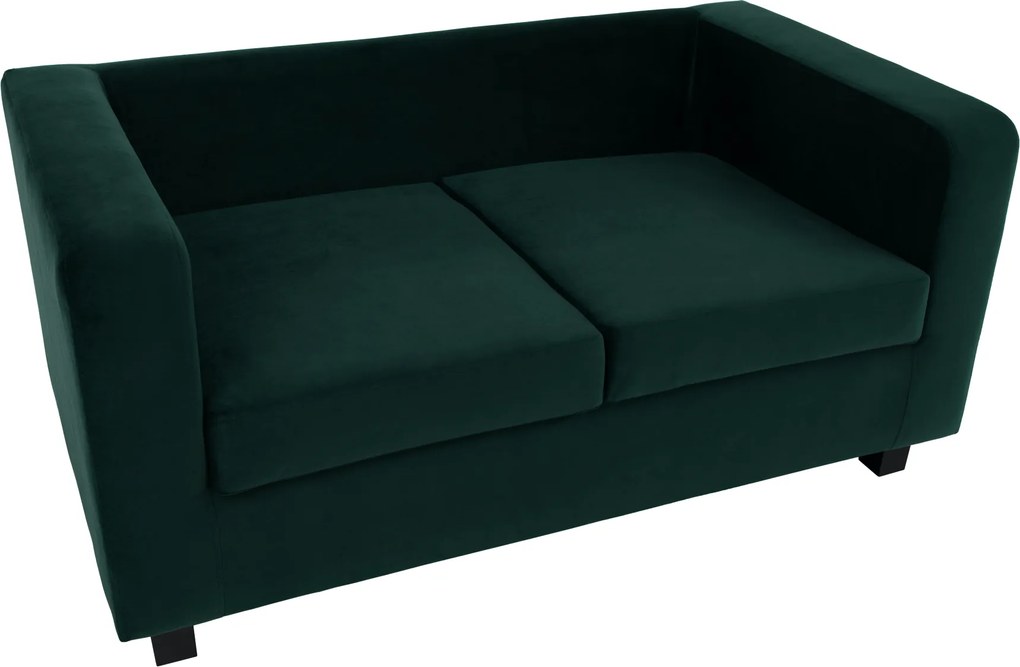 Teljesen kárpitozott heverő, smaragd szövet, LUANA