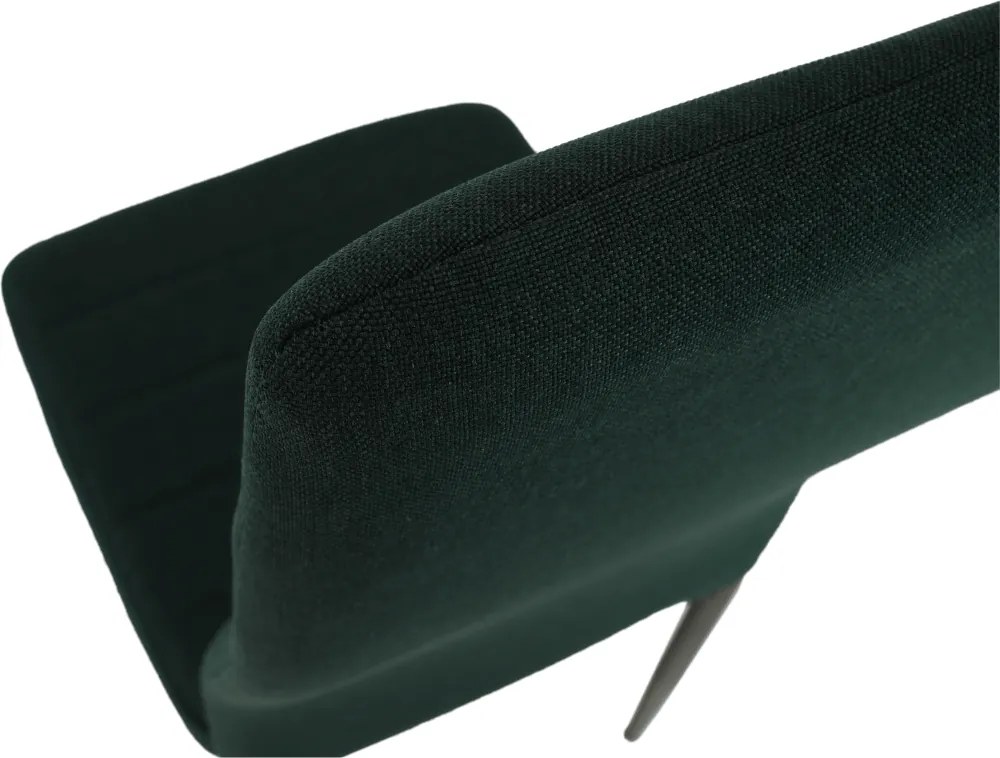 Szék, smaragd szövet/fekete fém, COLETA NOVA