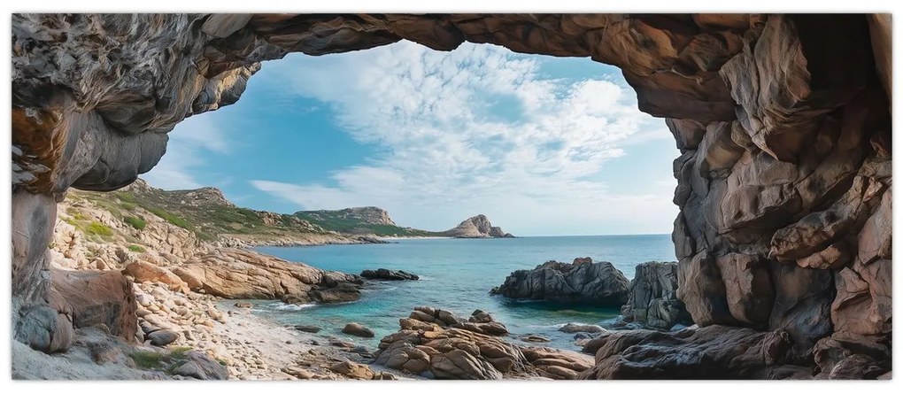 Kép - Barlang a tenger mellett (120x50 cm)