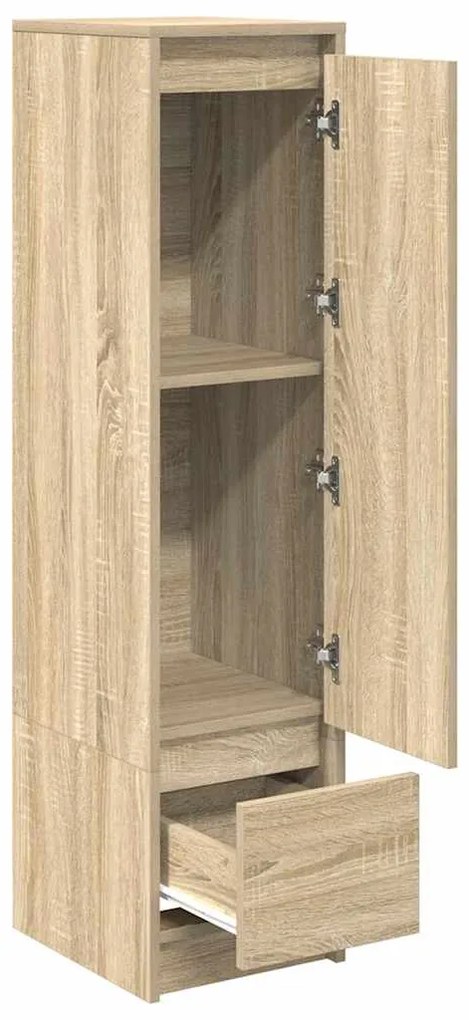 sonoma tölgy szerelt fa magasszekrény 29,5x34x119,5 cm