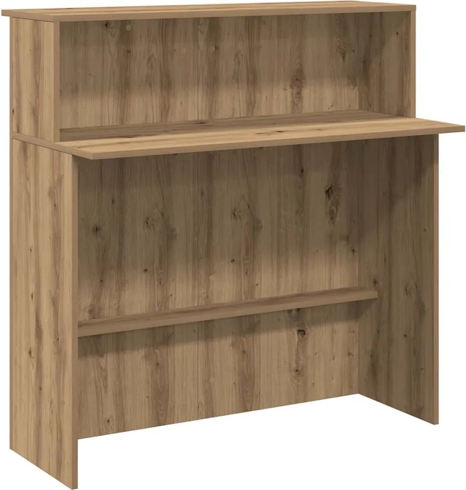 vidaXL recepciós pult kézműves tölgy 100x50x103,5 cm szerelt fa