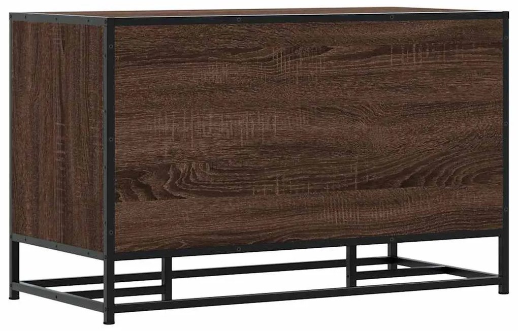 cipőpad barna tölgy 84x40x53,5 cm Gépi fa és fém