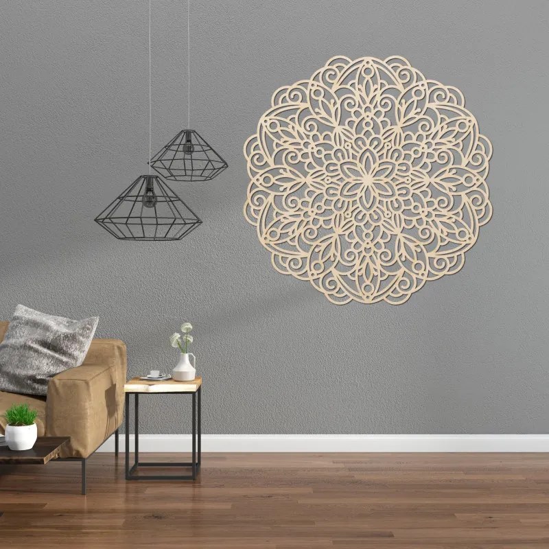 Fából készült mandala, falfestmény | TERRONY
