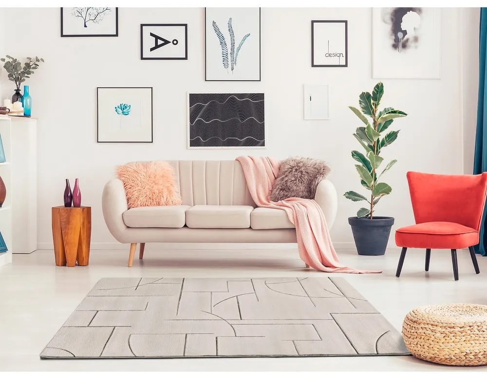 Krémszínű szőnyeg 80x150 cm Lena – Universal