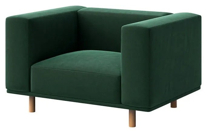 Sötétzöld bársony relaxációs fotel Kukumo – Ame Yens