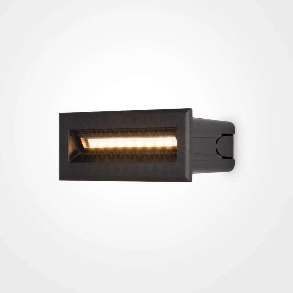 MAYTONI O045SL-L5B3K BOSCA Kültéri Falba Építhető Lámpa Fekete LED