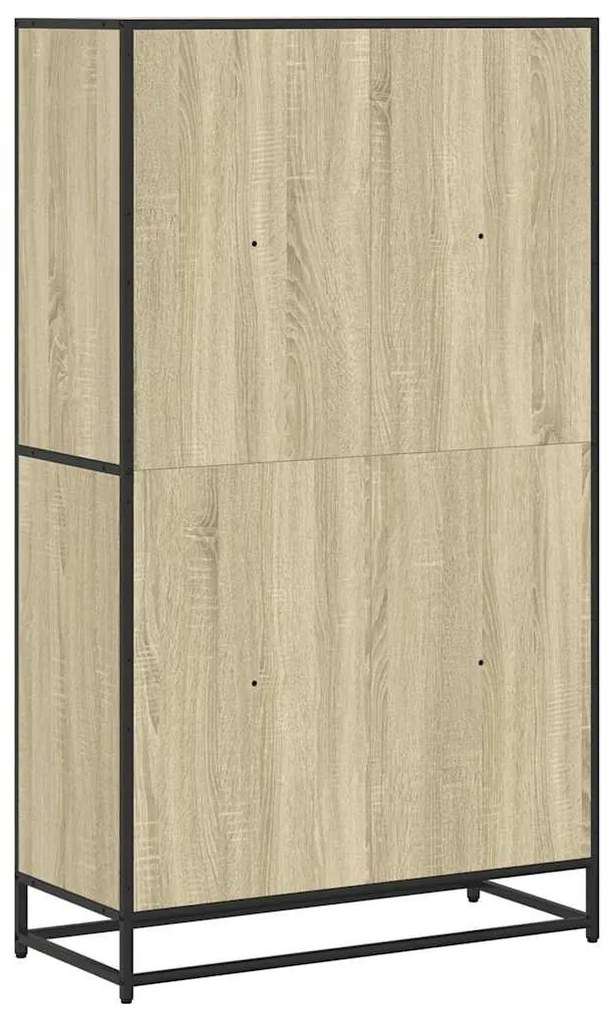 sonoma tölgy színű szerelt fa könyvespolc 80,5 x 35 x 139 cm