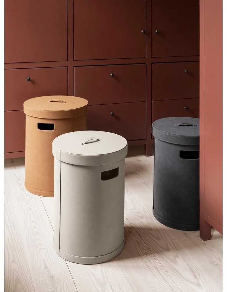 Sötétszürke műbőr szennyeskosár Sahla M – Blomus