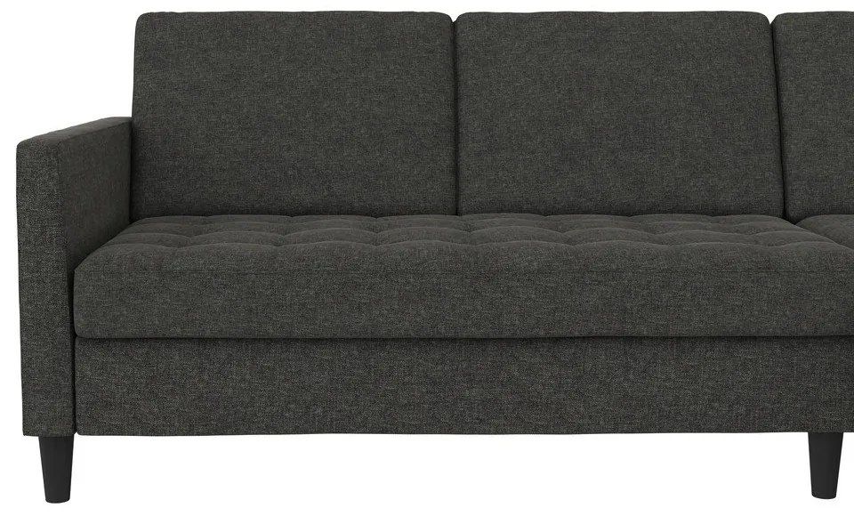 Sötétszürke bársony sarokkanapé Presley – Støraa