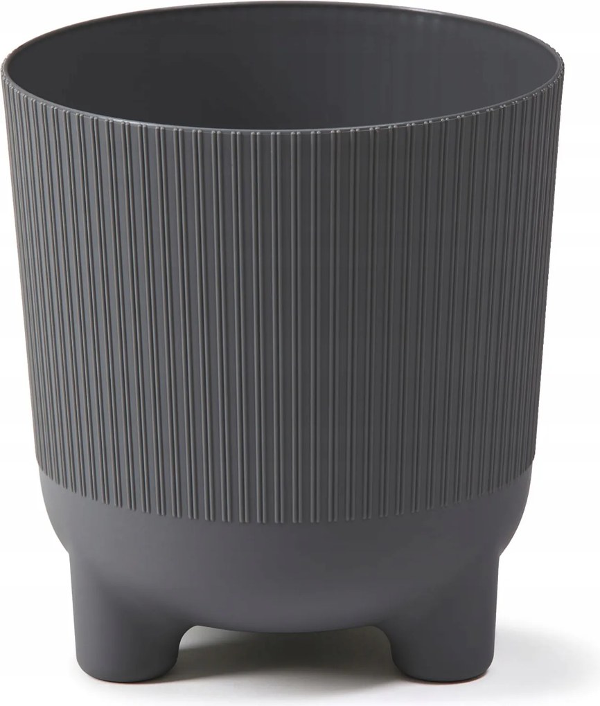 Műanyag kaspó Aria Eco Recycled Jumper 16 antracit