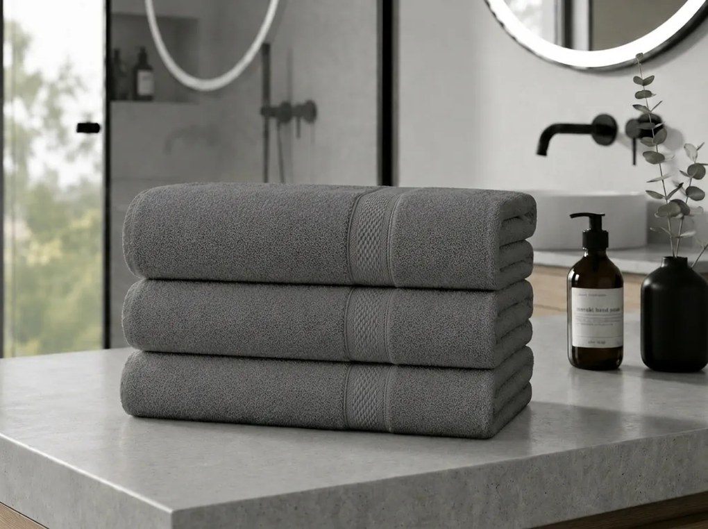 CLARYSSE ELEGANCE törölköző 60x110 cm szürke, 100% pamut