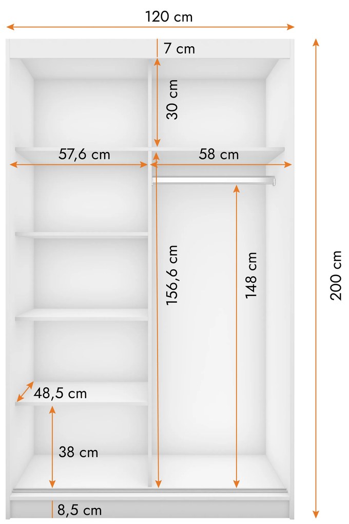Ruhásszekrény Nestor 06 (szonoma tölgy + szonoma tölgy). 1071539