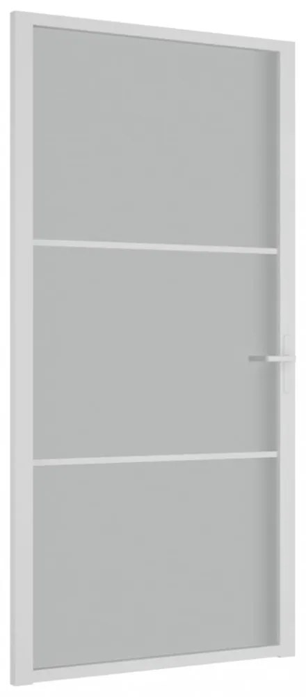 fehér matt üveg és alumínium beltéri ajtó 102,5 x 201,5 cm