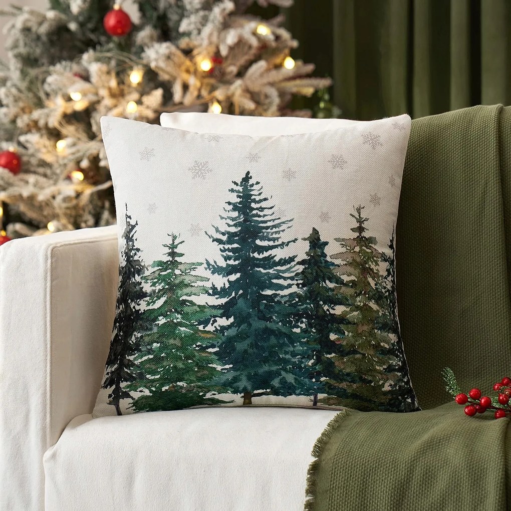 Karácsonyi díszpárnahuzat pamut 45x45cm