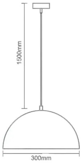 Csillár zsinóron 1xE27/60W/230V átm. 30 cm fehér
