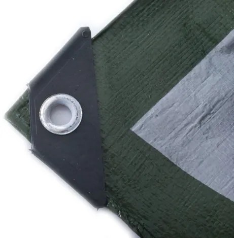Takaró ponyva zöld - szürke 2x6 m 130 g/m2