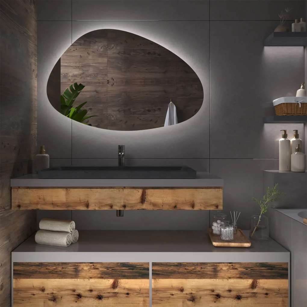 Atipikus tükör LED világítással G8