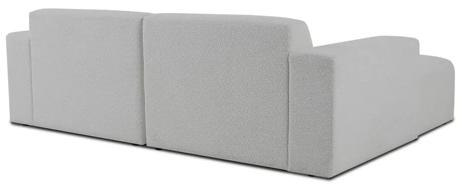 Fehér buklé sarokkanapé (bal oldali) Roxy – Scandic