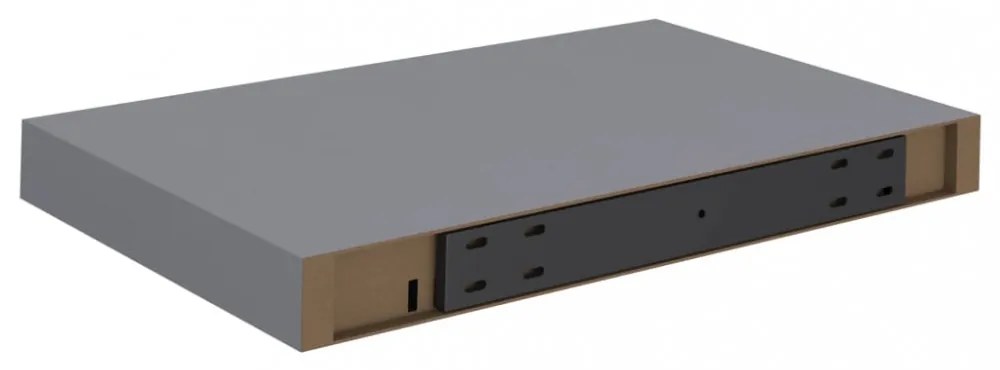 2 db szürke MDF lebegő fali polc 40 x 23 x 3,8 cm