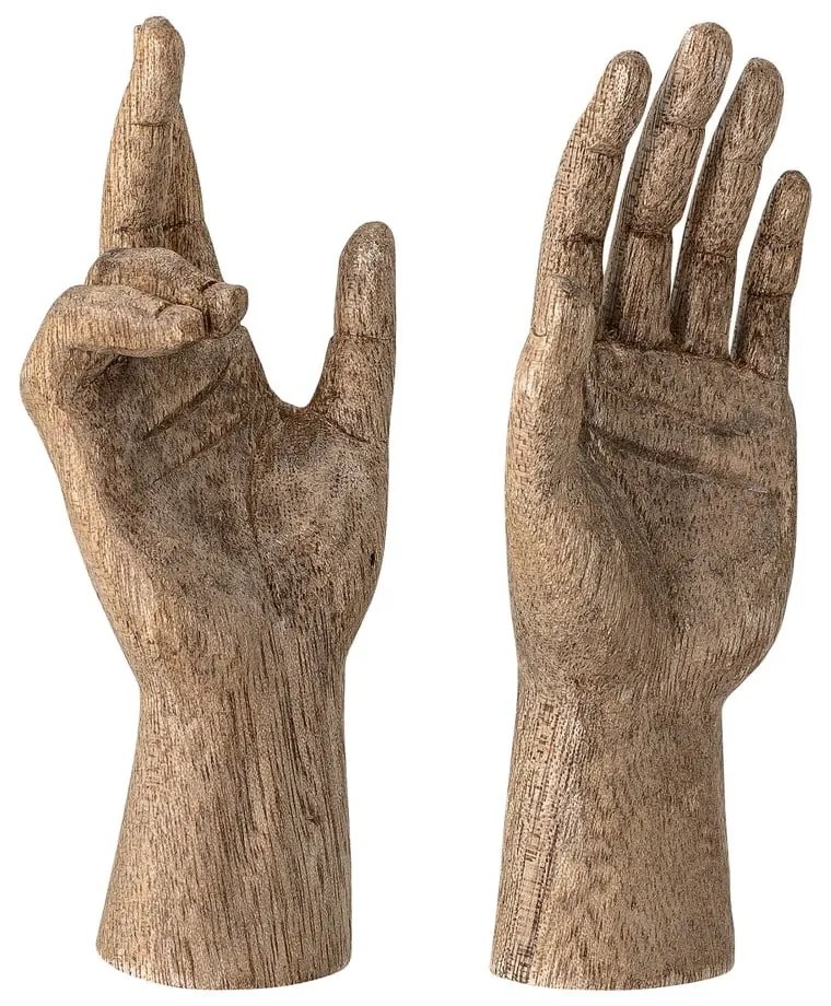 Tömörfa szobor készlet 2 db-os 13 cm Teis – Bloomingville