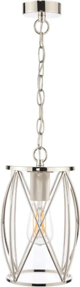LAURA ASHLEY 3707566-Q BECKWORTH Klasszikus Függesztett Lámpa Fehér, Polírozott Nikkel E27 IP20