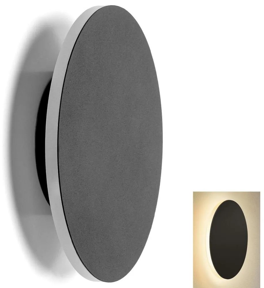 Aigostar B.V. Aigostar - LED Fali lámpa LED/6,5W/230V 3000K 18 cm fekete AI0563