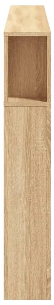 sonoma tölgy színű szerelt fa LED-es fejtámla 180x18,5x103,5 cm