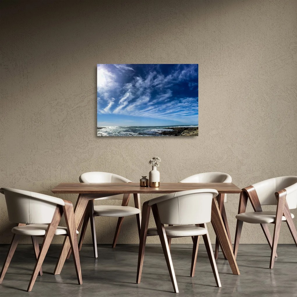 A felhős ég képe (üvegen) (70x50 cm)