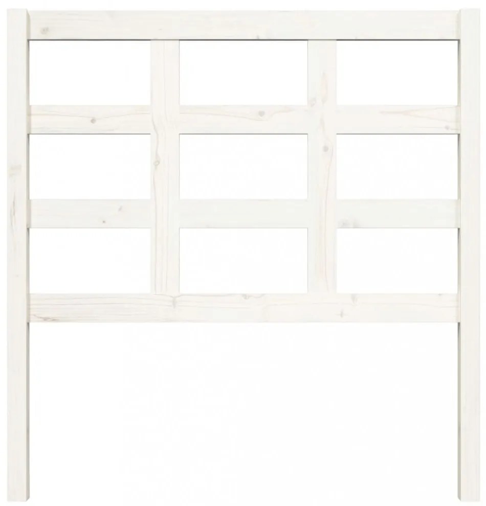 fehér tömör fenyőfa ágyfejtámla 95,5 x 4 x 100 cm