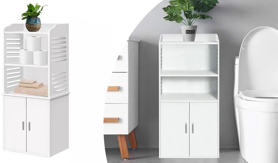 Kis méretű fürdőszobai szekrény, fehér