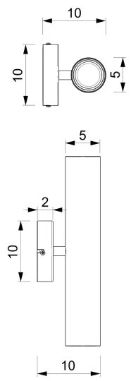 Fali lámpa RAITO 2xGU10/8W/230V ezüst