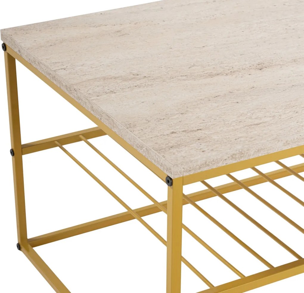 Asude - Gold, Travertine
