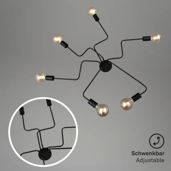 Briloner 2887-065 - Felületre szerelhető csillár FARETTO 6xE27/60W/230V