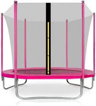 Aga SPORT FIT 180 cm trambulin belső védőhálóval -  Rózsaszín
