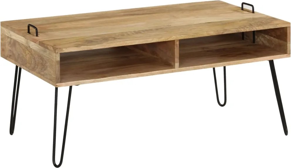 vidaXL tömör mangófa dohányzóasztal 100 x 60 x 45 cm