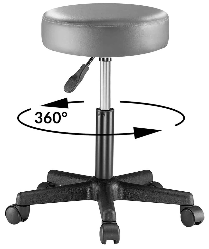 Casaria® Gurulós puff - szürke
