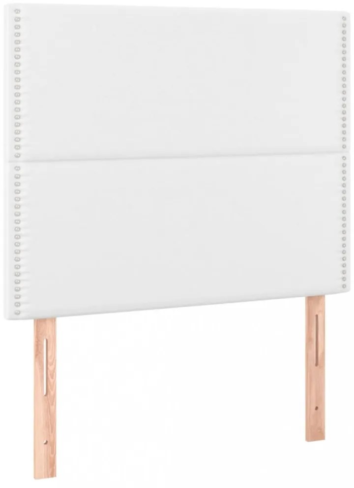 fehér műbőr LED-es fejtámla 100x5x118/128 cm