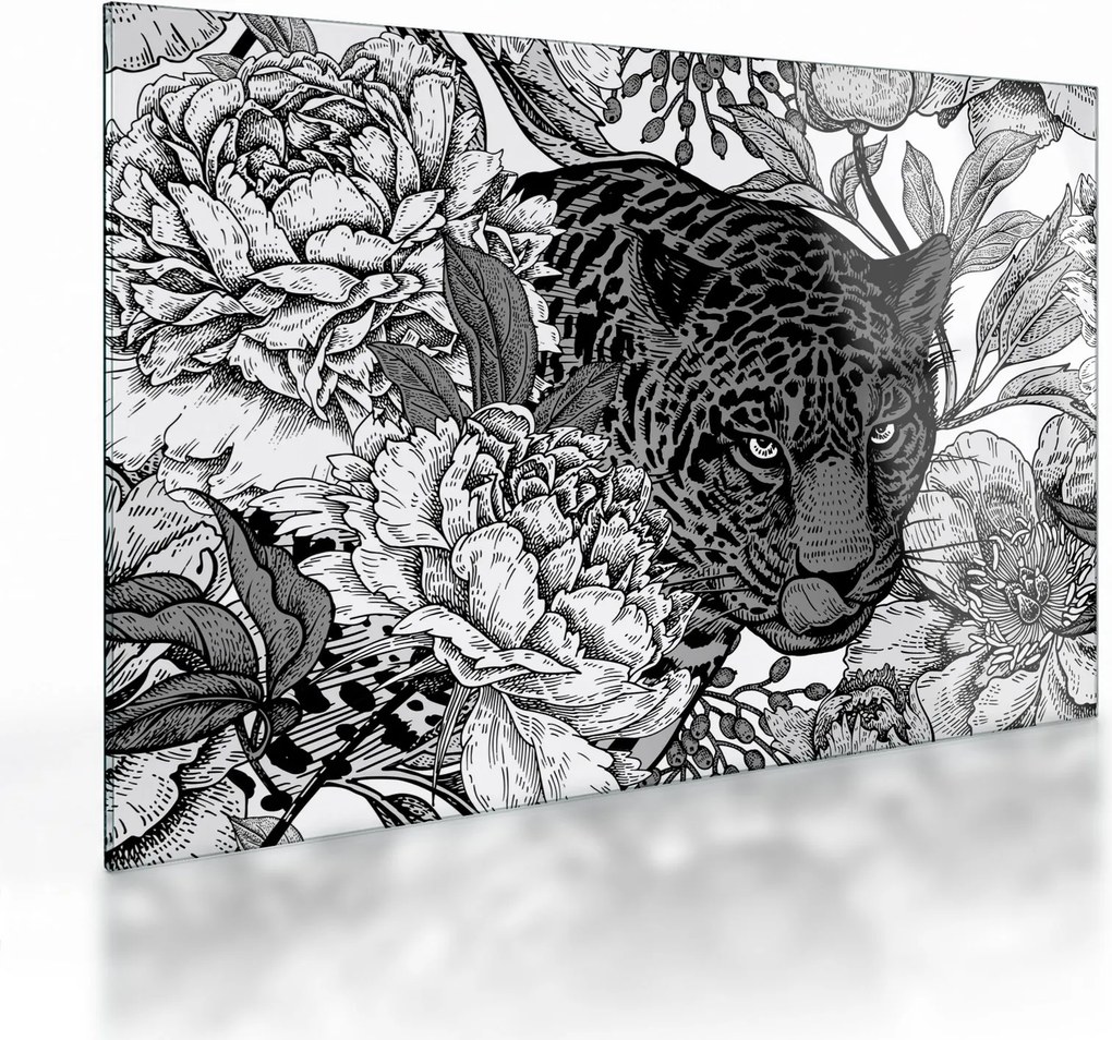 Üveg kép - Egzotikus kert (70x50 cm)