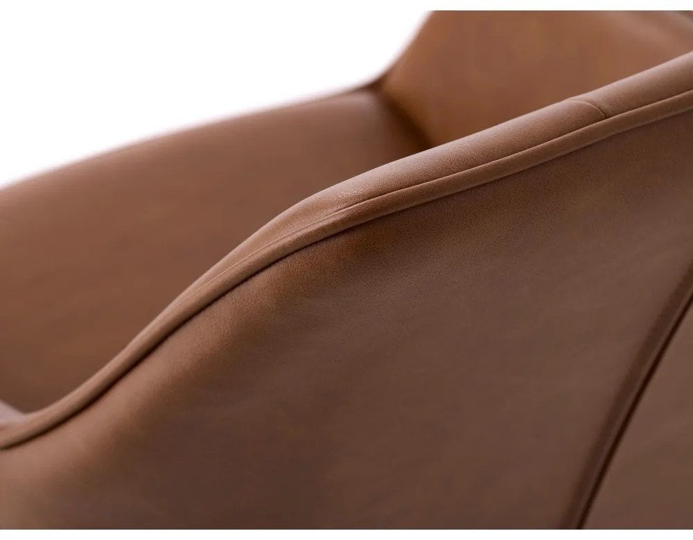 Barna kárpitozott karfás étkezőfotel szett 2 db-os Nolan Square – Unique Furniture