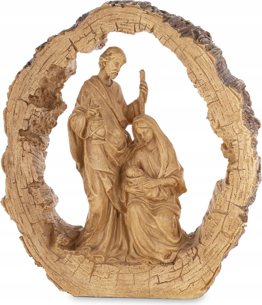 Karácsonyi betlehem Szent Család karácsonyi dekoráció barna