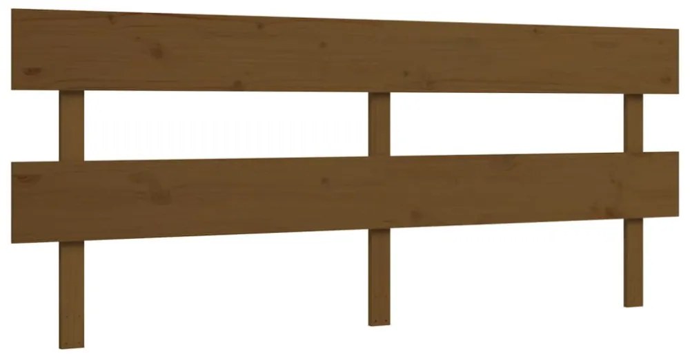 mézbarna tömör fa ágy időseknek fejtámlával 200x200 cm