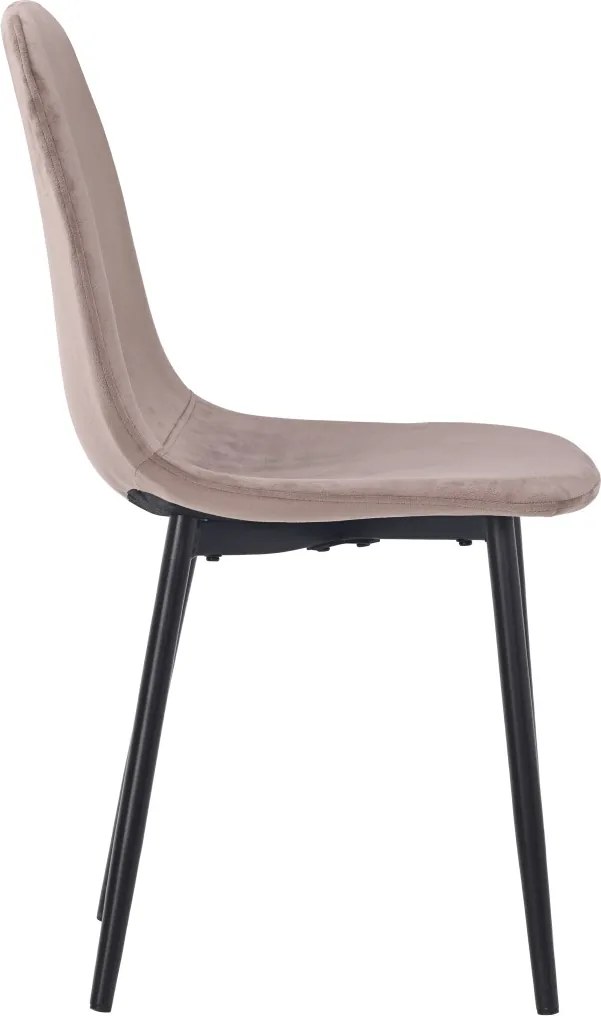 Modern étkezőszék barna színben, bársony kárpittal DC-4469