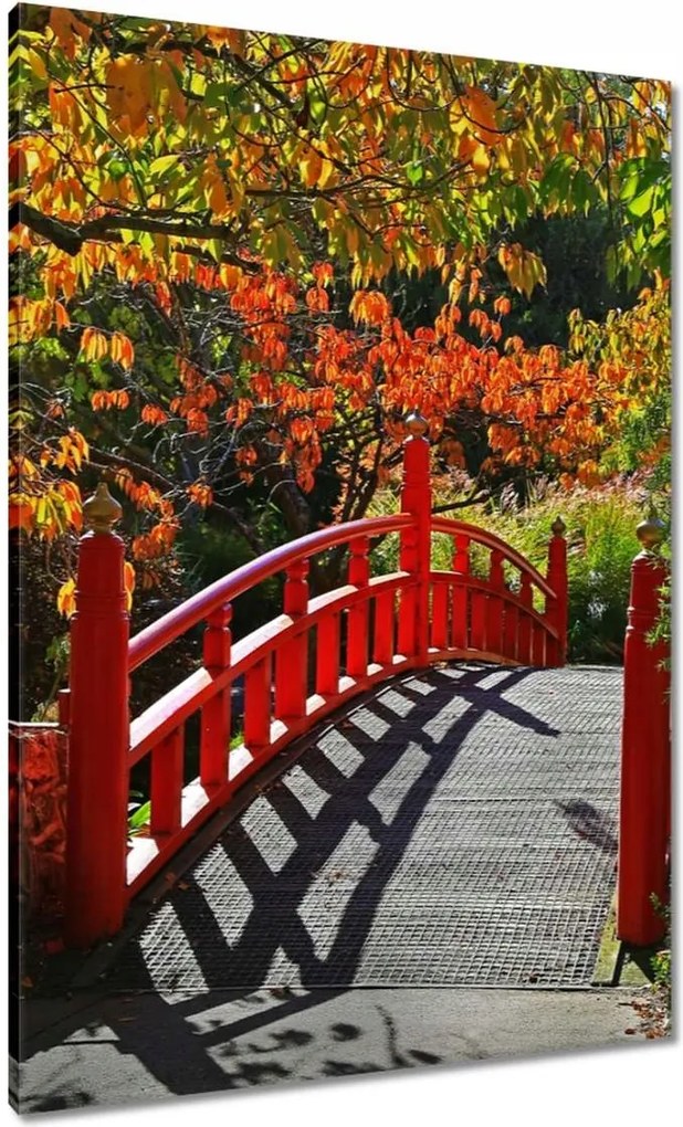 Vászonkép 70x100 Vörös japán híd