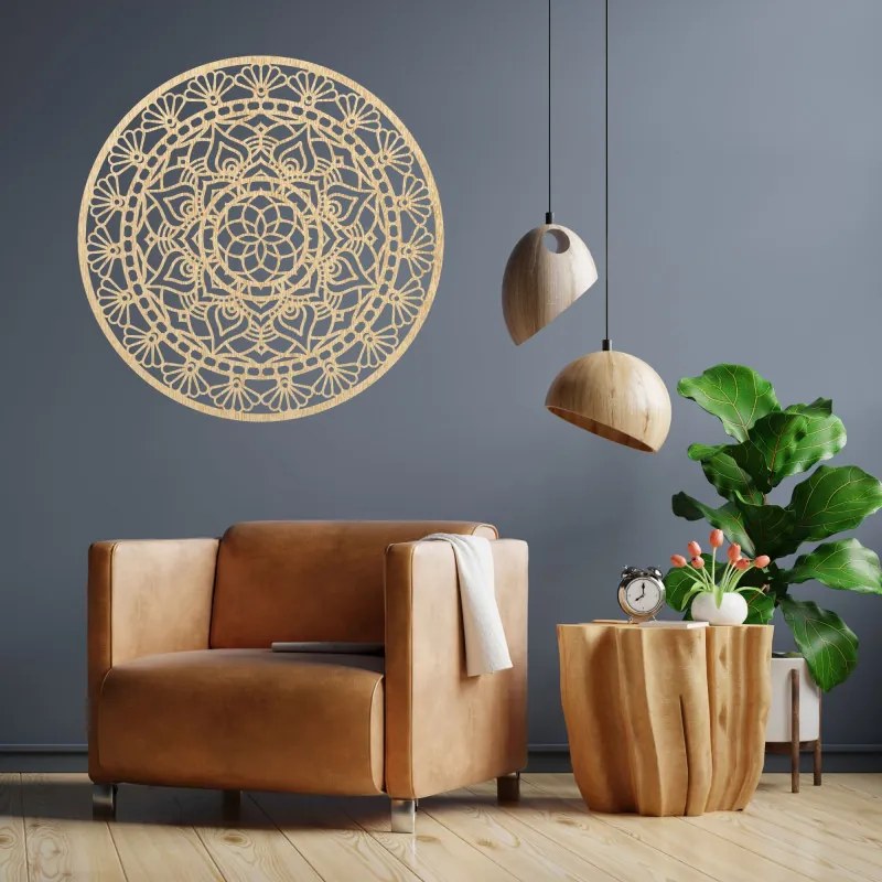 Fából készült mandala a falon | AFRODITA